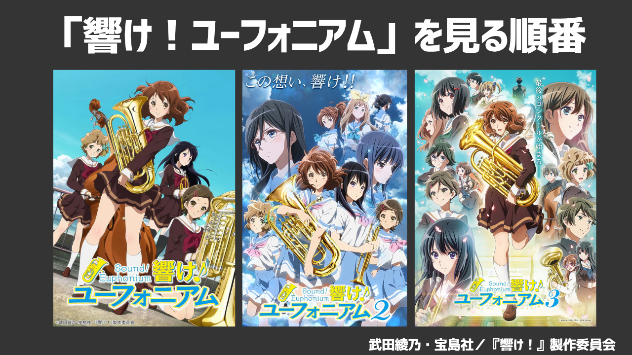 アニメ「響け！ユーフォニアム」を見る順番は？おすすめ順と配信VODを紹介！