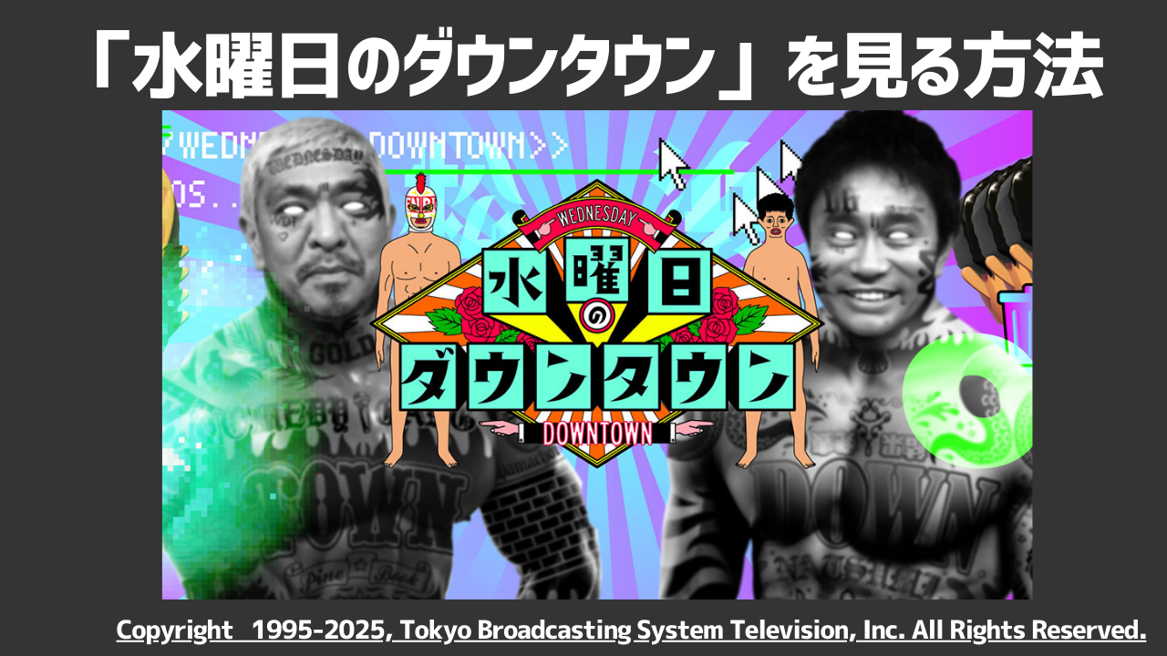 水曜日のダウンタウンの過去放送を見る方法は？おすすめの神回や視聴できる動画配信サービスを紹介！